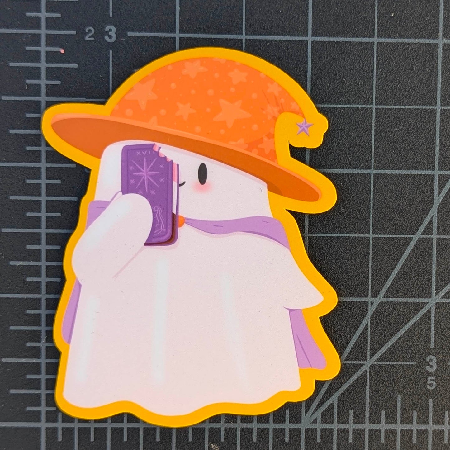Psychic Cute Ghost Vinyl Sticker