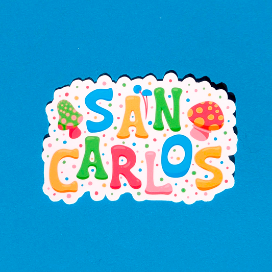 San Carlos City Vinyl Sticker - Mushroom Design