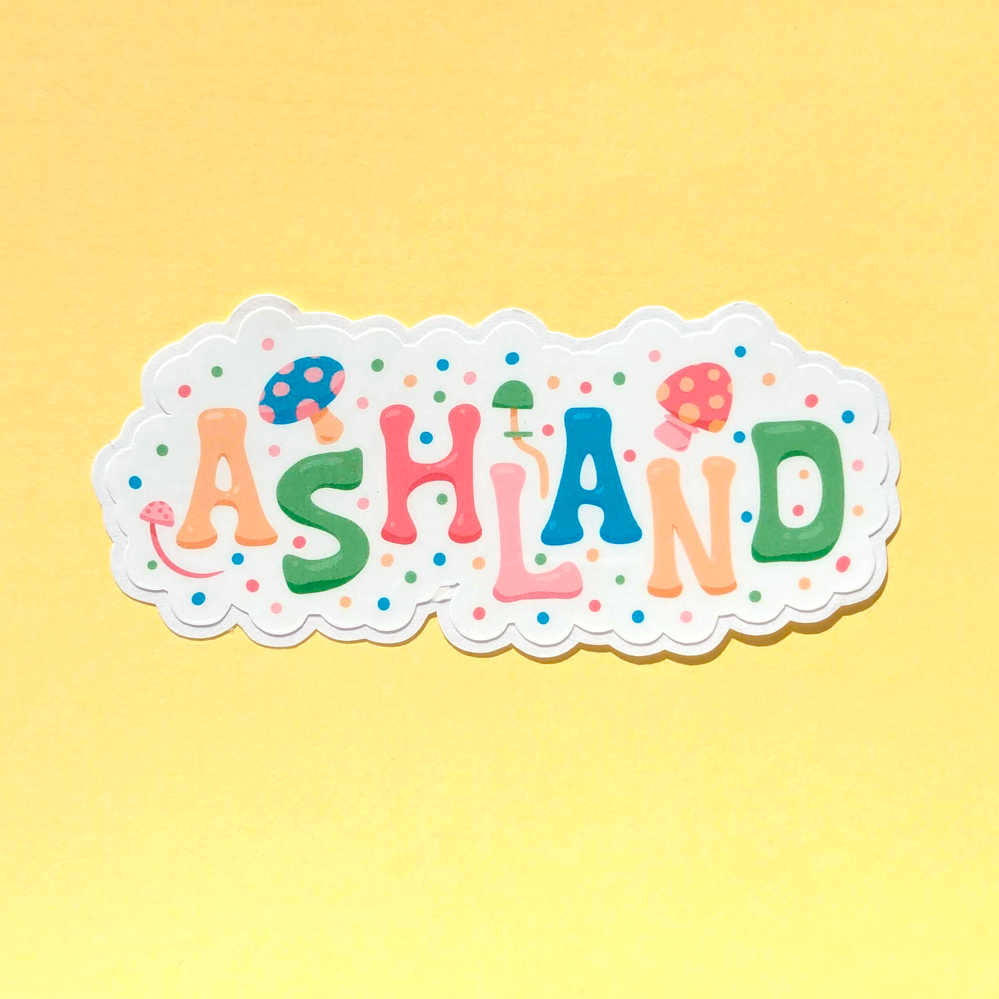 Ashland City Vinyl Sticker - Mushroom Design