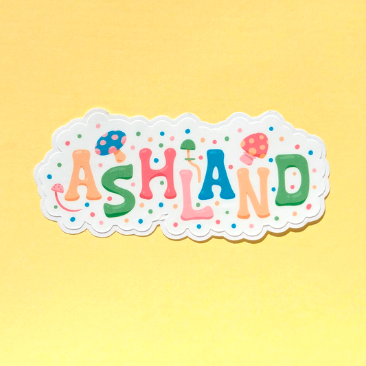 Ashland City Vinyl Sticker - Mushroom Design
