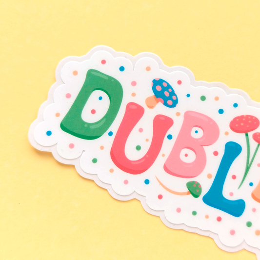 Dublin City Vinyl Sticker - Mushroom Design