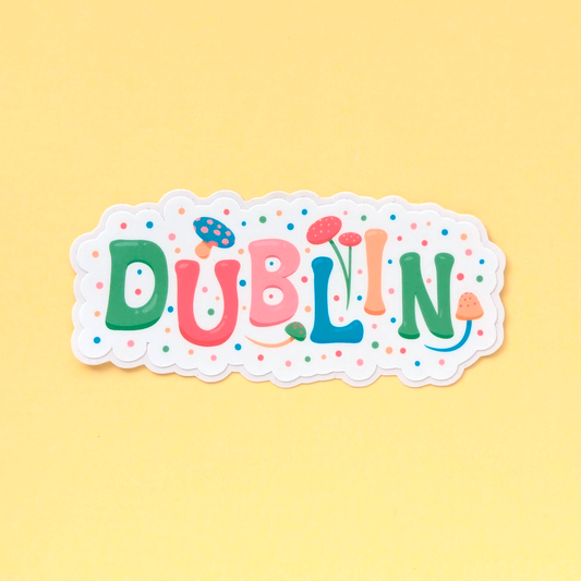 Dublin City Vinyl Sticker - Mushroom Design