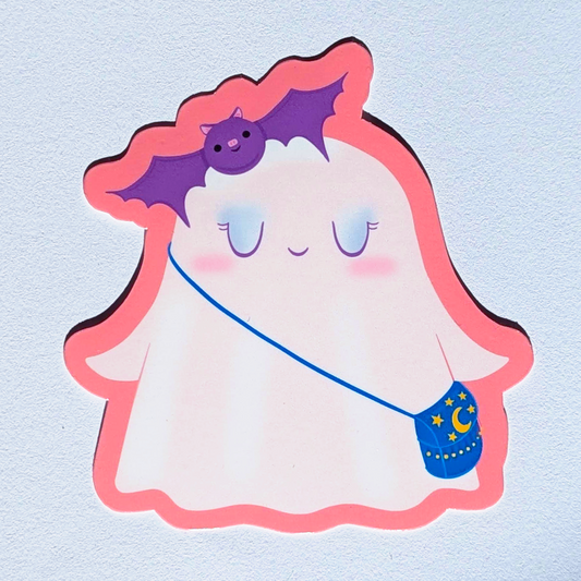 Fancy Cute Ghost Vinyl Sticker