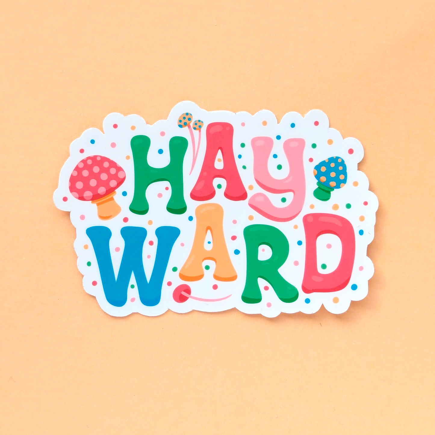 Hayward City Vinyl Sticker - Mushroom Design