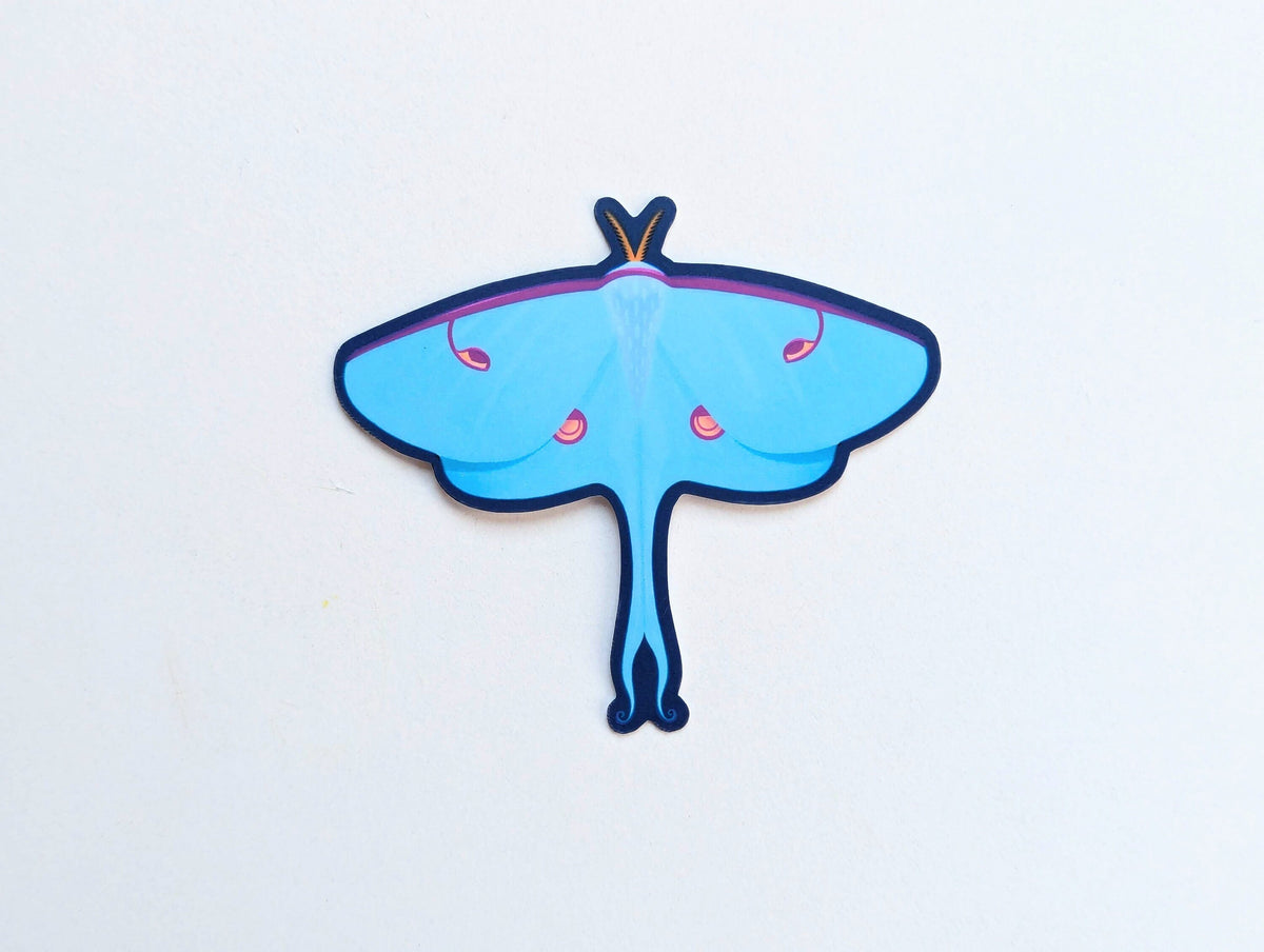 Luna Moth Vinyl Sticker