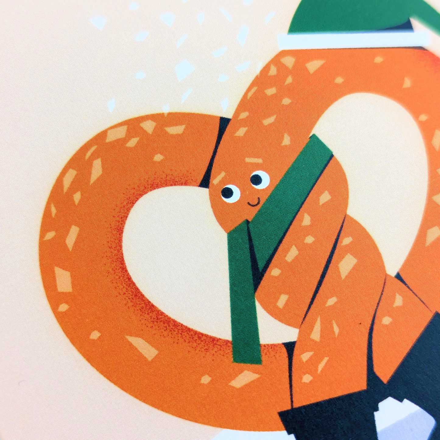 Salty Pretzel Christmas Card | A2 Greeting Card