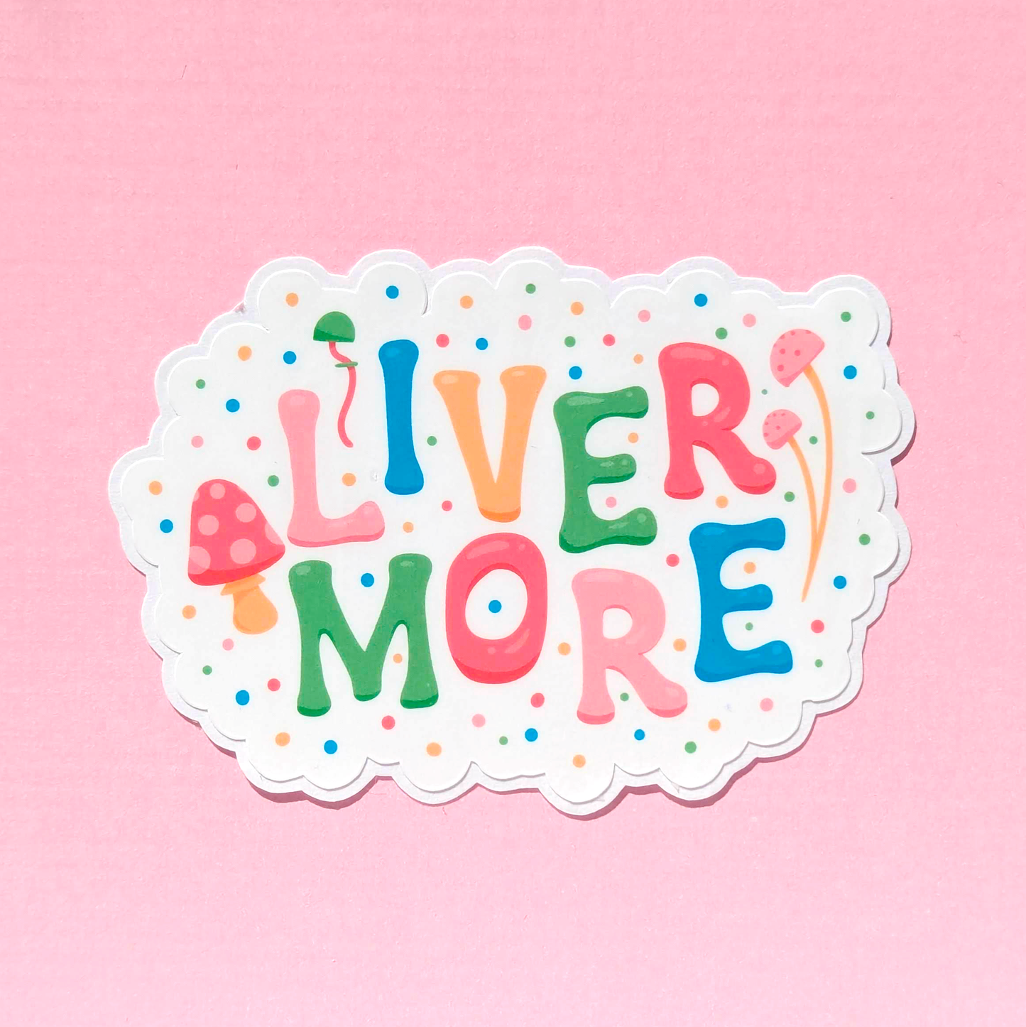 Livermore City Vinyl Sticker - Mushroom Design