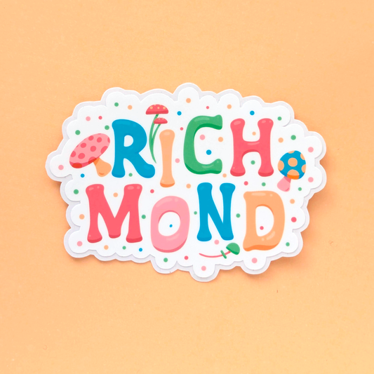 Richmond City Vinyl Sticker - Mushroom Design