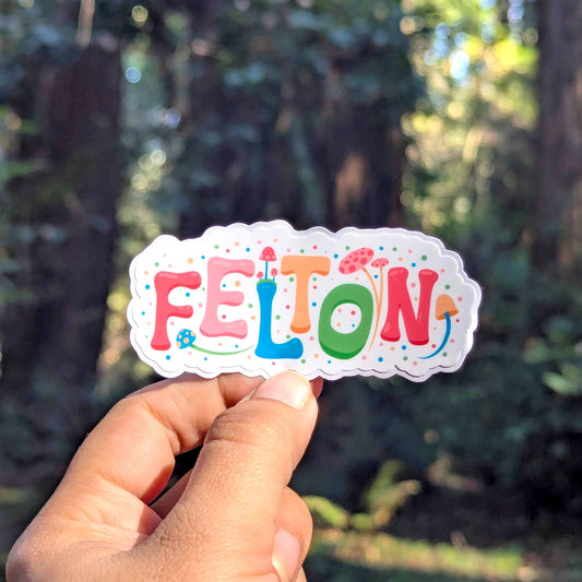 Felton City Vinyl Sticker - Mushroom Design