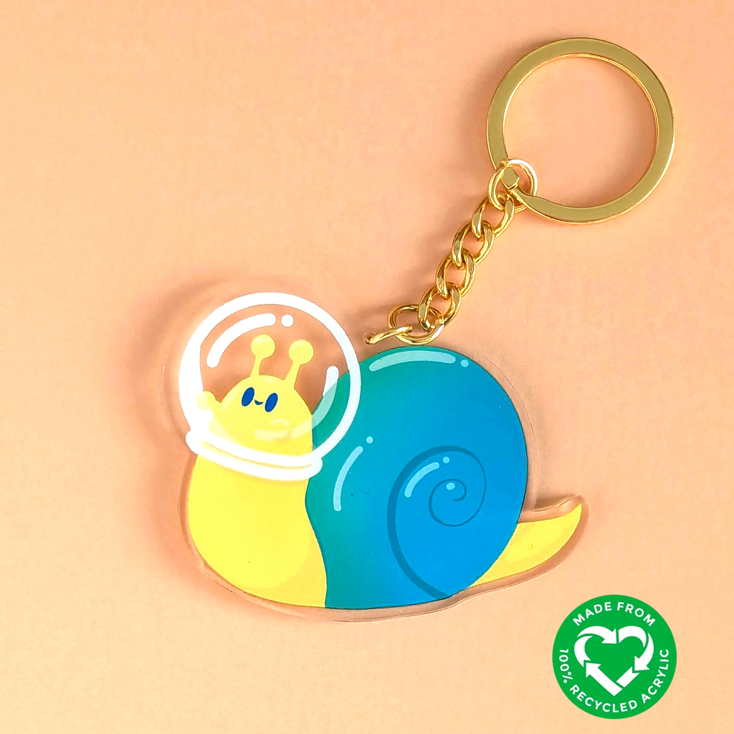 Space Snail 100% Recycled Keychain