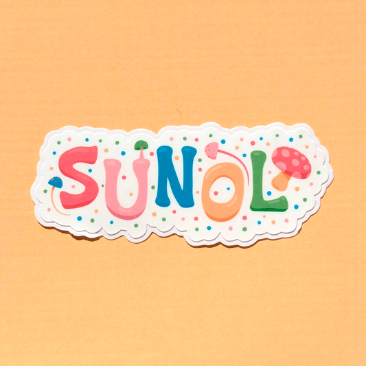 Sunol City Vinyl Sticker - Mushroom Design